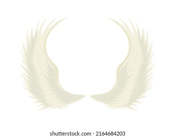 elegant angel wings icon isolated