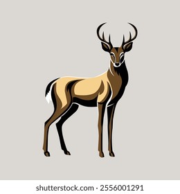 Elegant Antelope Standing Gracefully Illustration