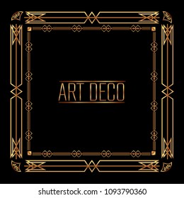 elegant antiquarian frame in art deco style filigree ornament