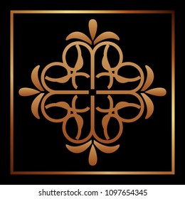 elegant antiquarian frame in art deco style filigree ornament