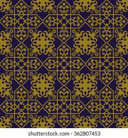 Elegant antique background image of cross flower geometry line pattern.
Antique background image patterns can be used for wallpaper, web page background, surface textures.
