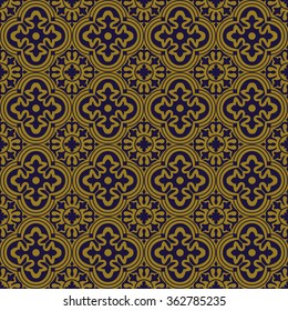 Elegant antique background image of round curve flower cross pattern.
Antique background image patterns can be used for wallpaper, web page background, surface textures.
