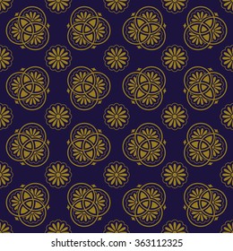 Elegant antique background image of round line flower pattern.
Antique background image patterns can be used for wallpaper, web page background, surface textures.
