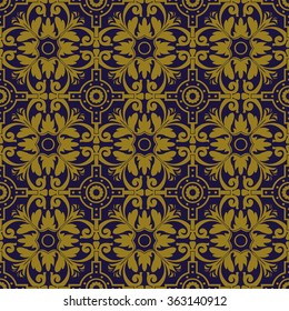 Elegant antique background image of round spiral flower cross pattern.
Antique background image patterns can be used for wallpaper, web page background, surface textures.
