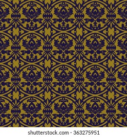 Elegant antique background image of round curve flower leaf pattern.
Antique background image patterns can be used for wallpaper, web page background, surface textures.
