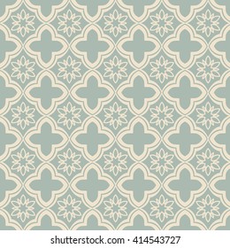 Elegante flor de cruz de curva oriental de fondo antiguo