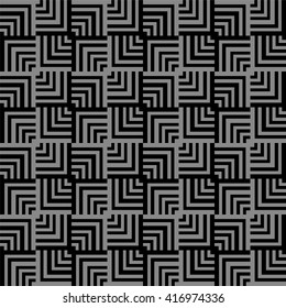 Elegant antique silver and black background 360_spiral geometry square line
