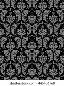 Elegant antique silver and black background 419_spiral cross flower leaf
