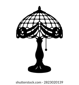 Elegant antique-style table lamp featuring a detailed shade and ornate base, perfect for classic interior decor and ambient lighting.