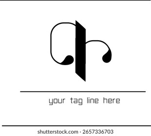 Elegant AR Monogram – Script Style R and A Letters Logo