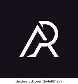 Elegant AR or RA minimal typography logo perfect for business branding, identity, and modern design.