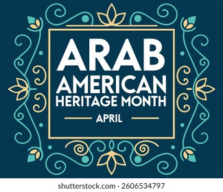 Elegant Arab American Heritage Month Design for April 3rd Observance