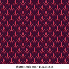Elegant Arabesque Floral Vector Seamless Pattern. Decorative Flower Illustration. Abstract Art Deco Background.