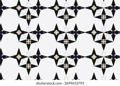 Elegante padrão sem costura arabesco misturando videiras florais com graciosa geometria curva, perfeito para papéis de parede, impressões têxteis, embalagens de luxo e projetos de convite Ramadã ou Eid.