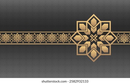 Elegant Arabic Motif with Gold Accents vector asstes