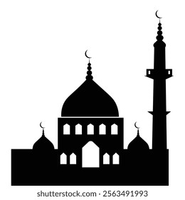 Elegant Arabic Traditional Mosque Silhouette
