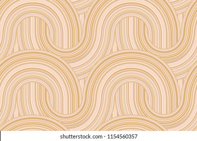 Elegant arc curve geometric seamless pattern for fabric, background, surface design. Repeatable motif Stock vector illustration. 
