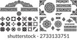 Elegant arch and borders decorative patterns collection. Suitable for vintage design elements. Great for background, frames and classical invitation. Use for decoration or logo.