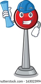 Elegant Architect antenna having blue prints and blue helmet