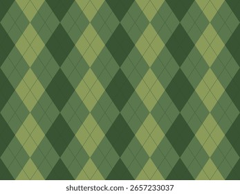 Elegant argyle pattern in muted greens.  Perfect for backgrounds, textiles, or website designs.  Sophisticated and versatile, this classic diamond motif offers a touch of understated luxury. - Powered by Shutterstock - Get 15% off with code: PIKWIZARD15