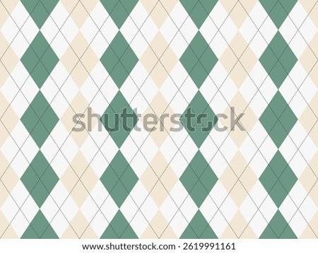 Elegant argyle pattern in muted greens and creams.  Perfect for adding a touch of classic sophistication to websites, presentations, or print projects.