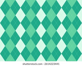 Elegant Argyle pattern in refreshing mint and teal shades.  Perfect for backgrounds, textiles, branding, or website design.