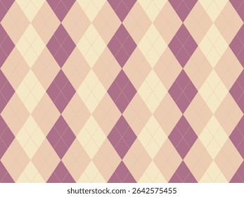 Elegant argyle pattern in soft pastel hues.  Perfect for backgrounds, textiles, and branding.  Classic yet modern design conveys sophistication and subtle luxury.