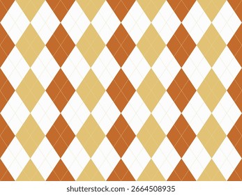 Elegante patrón de argyle en tonos cálidos otoñales.  Perfecto para diseños falsos, fondos de Sitio web o estampados textiles.