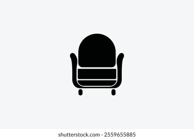 Elegant Armchair Silhouette, Perfect for Interior Design