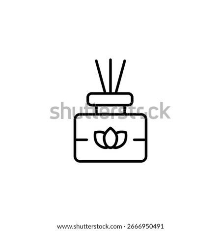 Elegant Aroma Diffuser Icon Depicting Relaxation And Wellness Atmosphere