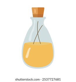 Elegant Aroma Oil Vector Clip Art for Relaxation and Wellness Designs