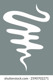 Elegant Aromatic Smoke. Minimalist White Swirling Vapor on Grey Background. Silhouette of smoke, perfume fragrance perfume, cigarette smoke.