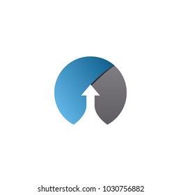Elegant arrow logo design concept