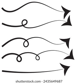 Elegant arrows set for business plan, presentation and education. Sign, Symbol, Hand drawn arrow collection