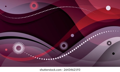 Elegant art background in burgundy brown gray tones. A beautiful illustration for interior decoration, corporate designs, blogs, postcards, posters and your other projects. Vector. 