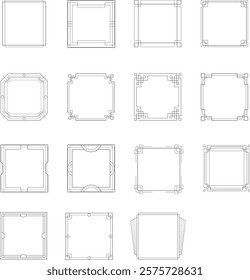 Elegant Art Deco Borders Vector Collection
