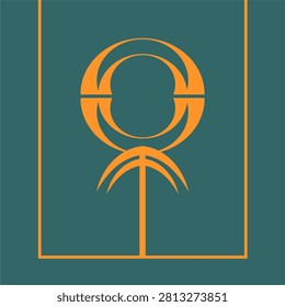 Elegant Art Deco emblem featuring a flower in the city. Sophisticated geometric vector design inspired by the roaring 20s and Great Gatsby era. Luxurious flapper style aesthetics with sharp symmetry, delicate ornate lines, and sleek fine details. Urban botanical identity combining abstract floral elements with architectural skyscrapers, perfect for boutique hotels, premium real estate, or high-end metropolitan branding. Golden frames combined with a deep teal background create a vintage yet modern look reflecting the spirit of 1920-1929 and 1930-1939 fashion. Stylish luxury graphic layout.