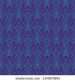 Elegant Art Deco Seamless Pattern. Geometric Stylish Texture. Abstract Retro Vector Texture.