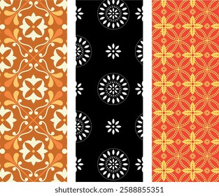 Elegant Art Deco Seamless Pattern with Vintage Luxury Style and Golden Geometric Elements
