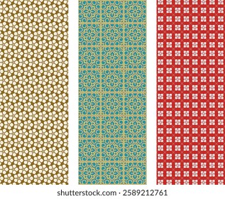 Elegant Art Deco Seamless Pattern with Vintage Luxury Style and Golden Geometric Elements
