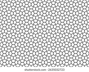 Elegant Art Deco seamless pattern with scallop motifs and geometric tiled texture for a repeating ornamental background.