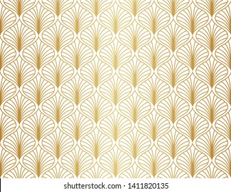 Elegant Art Deco Vector Background. Seamless Abstract Pattern. Vintage Illustration.