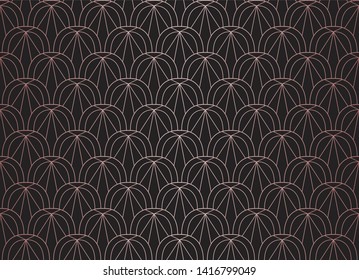Elegant Art Deco Vector Background. Seamless Abstract Pattern. Vintage Illustration.