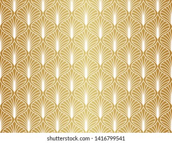 Elegant Art Deco Vector Background. Seamless Abstract Pattern. Vintage Illustration.
