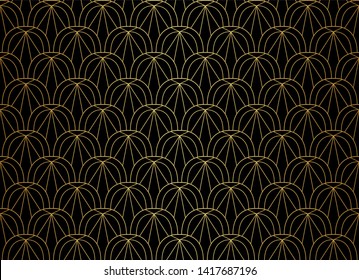 Elegant Art Deco Vector Background. Seamless Abstract Pattern. Vintage Illustration.
