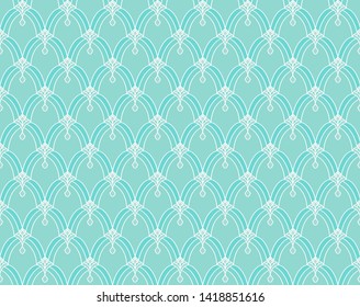 Elegant Art Deco Vector Background. Seamless Abstract Pattern. Vintage Illustration.