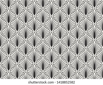 Elegant Art Deco Vector Background. Seamless Abstract Pattern. Vintage Illustration.
