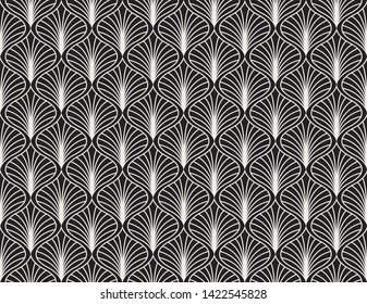Elegant Art Deco Vector Background. Seamless Abstract Pattern. Vintage Illustration.