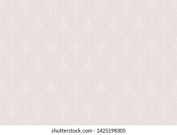Elegant Art Deco Vector Background. Seamless Abstract Pattern. Vintage Illustration.
