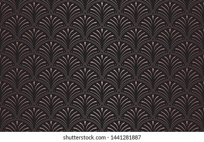 Elegant Art Deco Vector Background. Seamless Abstract Pattern. Vintage Illustration.